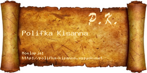 Polifka Kisanna névjegykártya